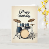 Feestelijke Drumstelkaart Kaart (Gele Bloem)