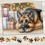 Feestelijke Duitse Herder Hondenliefhebber Kerstmi Legpuzzel<br><div class="desc">Op zoek naar een leuke en boeiende activiteit om te delen met uw familie dit vakantieseizoen? Kijk niet verder dan onze puzzel collectie met schattige Duitse Herders! Als hondenliefhebber, zult u genieten van de verscheidenheid aan design die we aanbieden, waaronder schattige en knuffelige puppies, lieflijke Duitse herders, en zelfs scènes...</div>