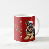 Feestelijke Duitse Herder Kerst Mok (Voorkant rechts)