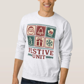 Feestelijke Eenheid (2) Retro Kerst-Icoonraster Trui