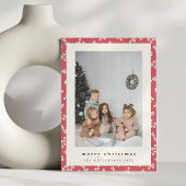 Feestelijke Eenvoudige Rode Bloemen Verticale Foto Feestdagenkaart