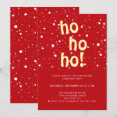 Feestelijke Eenvoudige Rode Jaarlijkse Kerstfeest Kaart (Voorkant / Achterkant)