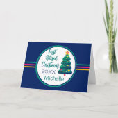 Feestelijke eerste gepensioneerde kerst kaart (Voorkant)