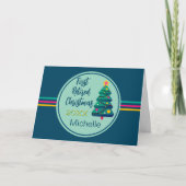 Feestelijke eerste gepensioneerde kerst kaart (Voorkant)