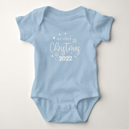 Feestelijke eerste kerst 2022 romper