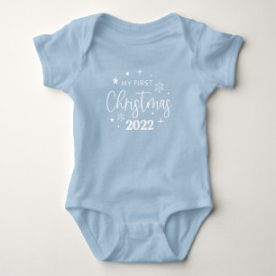 Feestelijke eerste kerst 2022 romper