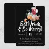 Feestelijke Eet Drink & Wees Vrolijk! Kaart (Voorkant / Achterkant)