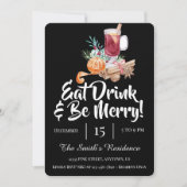 Feestelijke Eet Drink & Wees Vrolijk! Kaart (Voorkant)