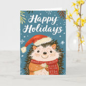 feestelijke egel kaart (Gele Bloem)