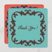 Feestelijke eindejaarsviering Flat Thank You Card Bedankkaart (Voorkant / Achterkant)