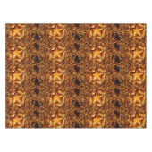 Feestelijke Elegant Bruin Goud Koper Kerstmis Ster Tafelkleed (Voorkant (Horizontaal))