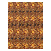 Feestelijke Elegant Bruin Goud Koper Kerstmis Ster Tafelkleed (Voorkant)