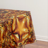 Feestelijke Elegant Bruin Goud Koper Kerstmis Ster Tafelkleed (Voorbeeld)