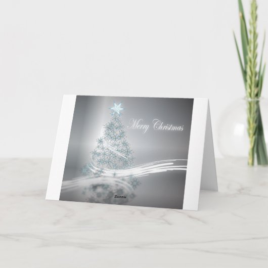 Feestelijke Elegante Altijdgroene Kerstmis van de Feestdagen Kaart (Achterkant)