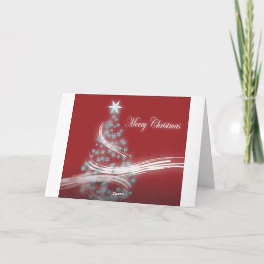 Feestelijke Elegante Altijdgroene Kerstmis van de Feestdagen Kaart (Achterkant)