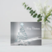 Feestelijke Elegante Altijdgroene Kerstmis van de Feestdagenkaart (Staand voorkant)