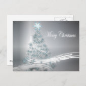 Feestelijke Elegante Altijdgroene Kerstmis van de Feestdagenkaart (Voorkant / Achterkant)