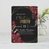 Feestelijke Elegante bloemen, Magische Kerstmis Re Kaart (Staand voorkant)