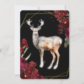 Feestelijke Elegante bloemen, Magische Kerstmis Re Kaart (Achterkant)