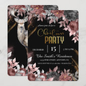 Feestelijke Elegante bloemen, Magische Kerstmis Re Kaart (Voorkant / Achterkant)