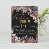 Feestelijke Elegante bloemen, Magische Kerstmis Re Kaart (Staand voorkant)