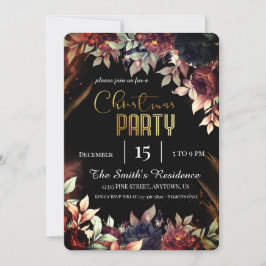 Feestelijke Elegante bloemen, Magische Kerstmis Re Kaart