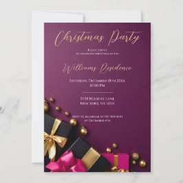 Feestelijke Elegante Kerstfeest Uitnodiging