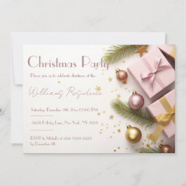 Feestelijke Elegante Kerstfeest Uitnodiging