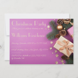 Feestelijke Elegante Kerstfeest Uitnodiging