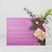 Feestelijke Elegante Kerstfeest Uitnodiging (Staand voorkant)