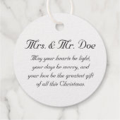 Feestelijke Elegantie Bedankjes Labels (Achterkant)