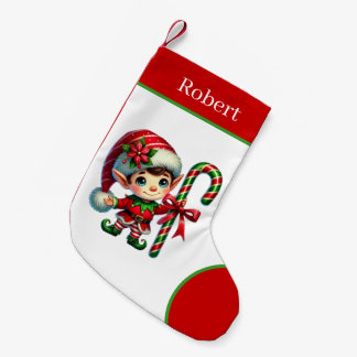 Feestelijke Elf naam toevoegen Kleine Kerstsok