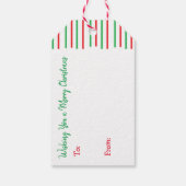 Feestelijke Elf naar en van Christmas Gift Label Cadeaulabel (Achterkant)