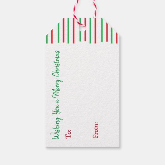 Feestelijke Elf naar en van Christmas Gift Label Cadeaulabel (Achterkant)