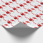 Feestelijke elfen en sterren patroon cadeaupapier (Hoek)
