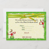 Feestelijke Elfen Kerstfeest/Evenement Uitnodiging (Achterkant)