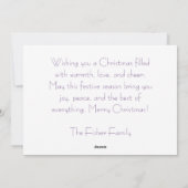 Feestelijke en abstracte kerstboom Wenskaart Feestdagenkaart (Achterkant)