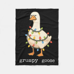 Feestelijke En Blij Gans Kerstman Hoed Kerst Licht Fleece Deken