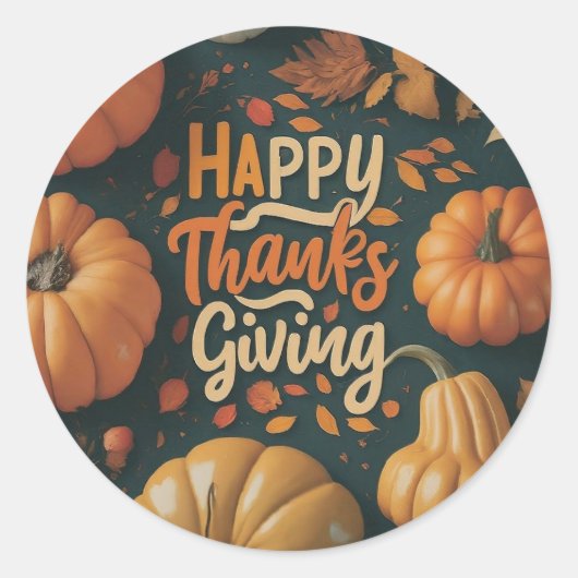 Feestelijke en decoratieve seizoensgebonden Sticke Ronde Sticker (Voorkant)