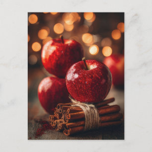 Feestelijke en Elegante Kerstappels Ansichtkaart Briefkaart