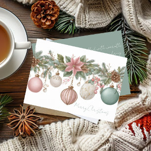Feestelijke en Elegante Kerstbal Kerstdag Kaart