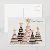 Feestelijke en Elegante Kerstboom Kaart (Voorkant / Achterkant)