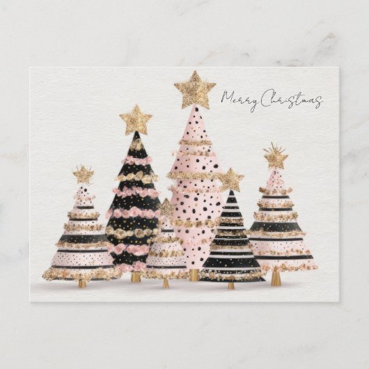 Feestelijke en Elegante Kerstboom Kaart (Voorkant)