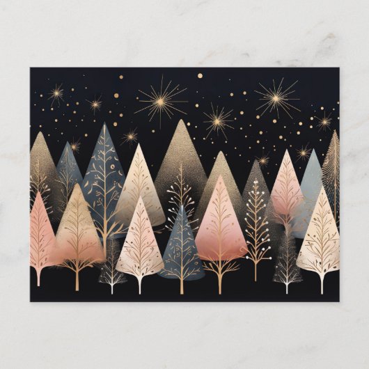 Feestelijke en elegante kerstboom Wenskaart Briefkaart (Voorkant)