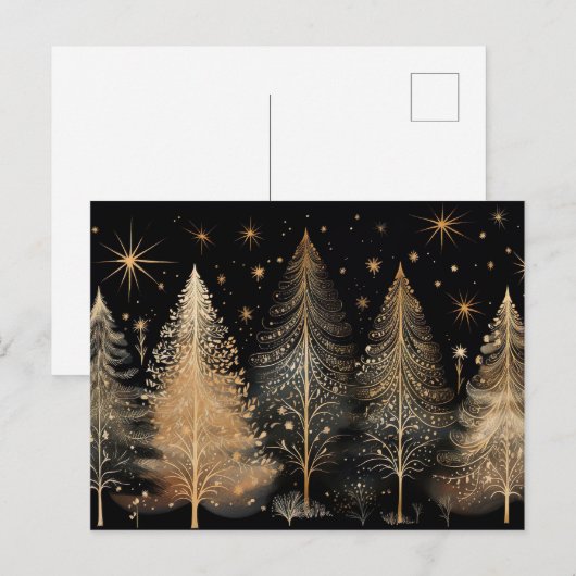 Feestelijke en elegante kerstboom Wenskaart Briefkaart (Voorkant / Achterkant)