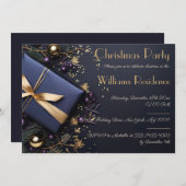 Feestelijke en elegante kerstfeest uitnodiging (Voorkant / Achterkant)