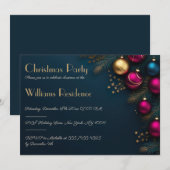 Feestelijke en elegante kerstfeest uitnodiging (Voorkant / Achterkant)