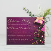 Feestelijke en elegante kerstfeest uitnodiging (Staand voorkant)