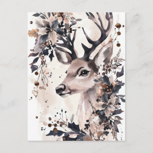 Feestelijke en elegante kerstgroet Briefkaart (Voorkant)