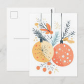 Feestelijke en elegante kerstgroet Briefkaart (Voorkant / Achterkant)